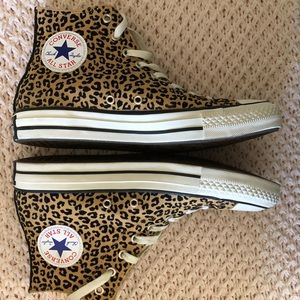 Cheetah/ Leopard Converse Chucks High Tops